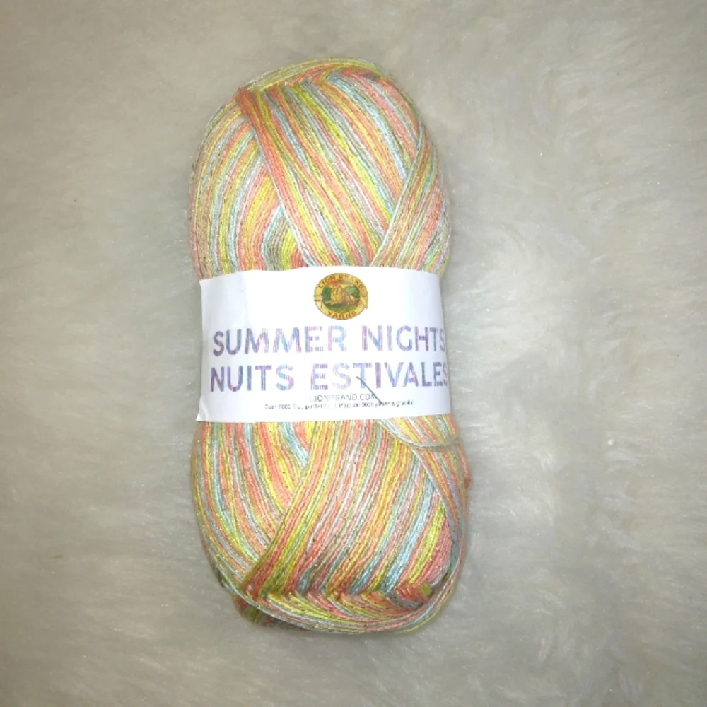 YARN Lion Brand Summer Nights 1 skein Sunset, 7 ounces